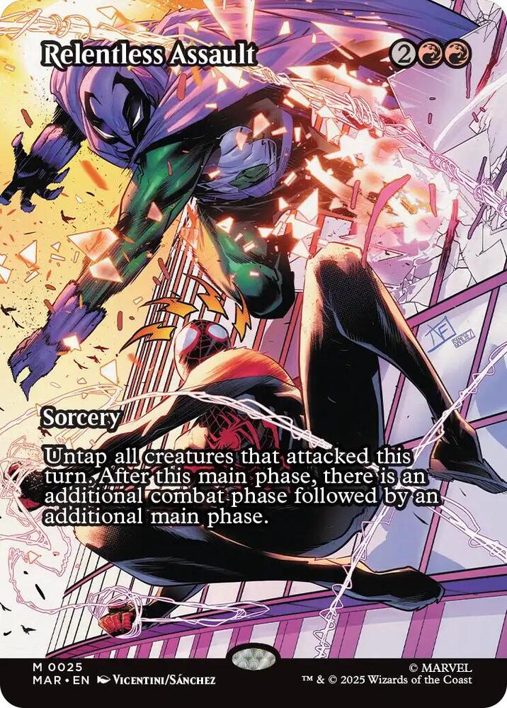 Relentless Assault (Borderless) - 25 (M) — ROJO