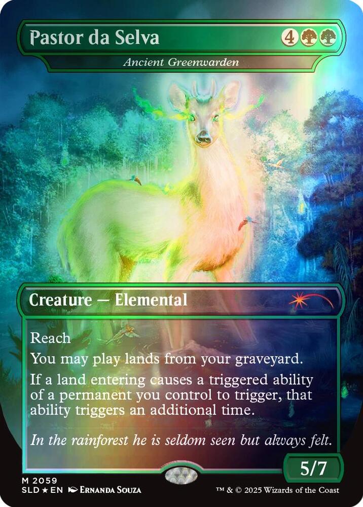 Pastor da Selva - Ancient Greenwarden (Rainbow Foil) - 2059 (M) — VERDE
