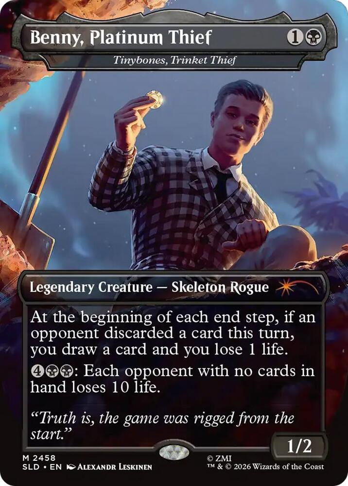Benny, Platinum Thief - Tinybones, Trinket Thief - 2458 (M) foil — NEGRO