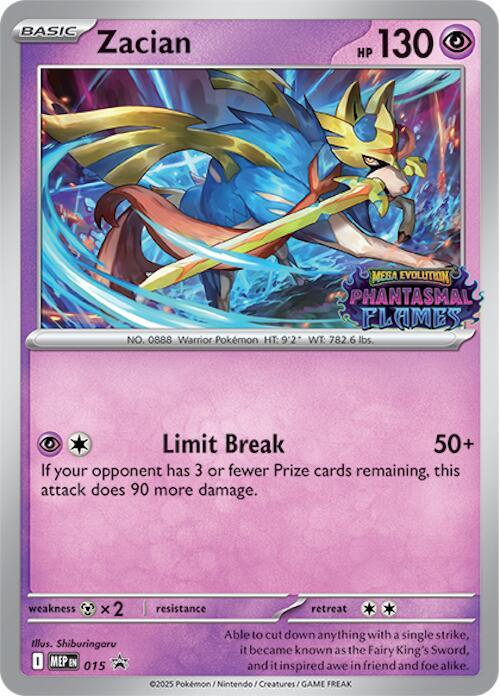Zacian - 015/0 - MEP: MEP Black Star Promos (Promo) — ME: Mega Evolution Promo