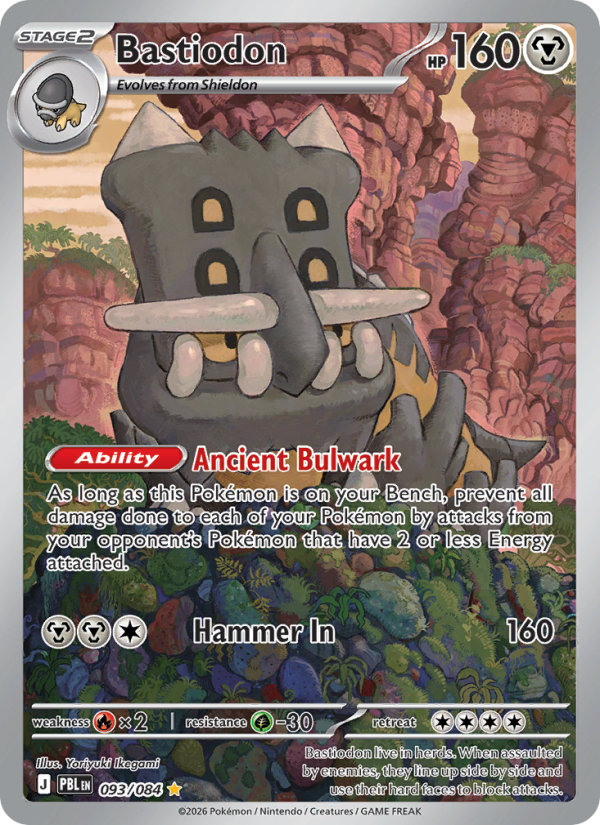 Bastiodon - 093/84 - ME05: Pitch Black (Illustration rare) — ME05: Pitch Black