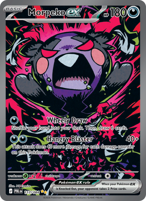 Morpeko ex - 117/84 - ME05: Pitch Black (Special illustration rare) — ME05: Pitch Black