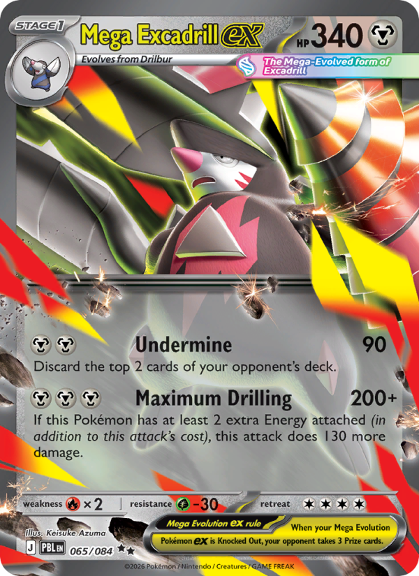 Mega Excadrill ex - 065/84 - ME05: Pitch Black (Double rare) — ME05: Pitch Black