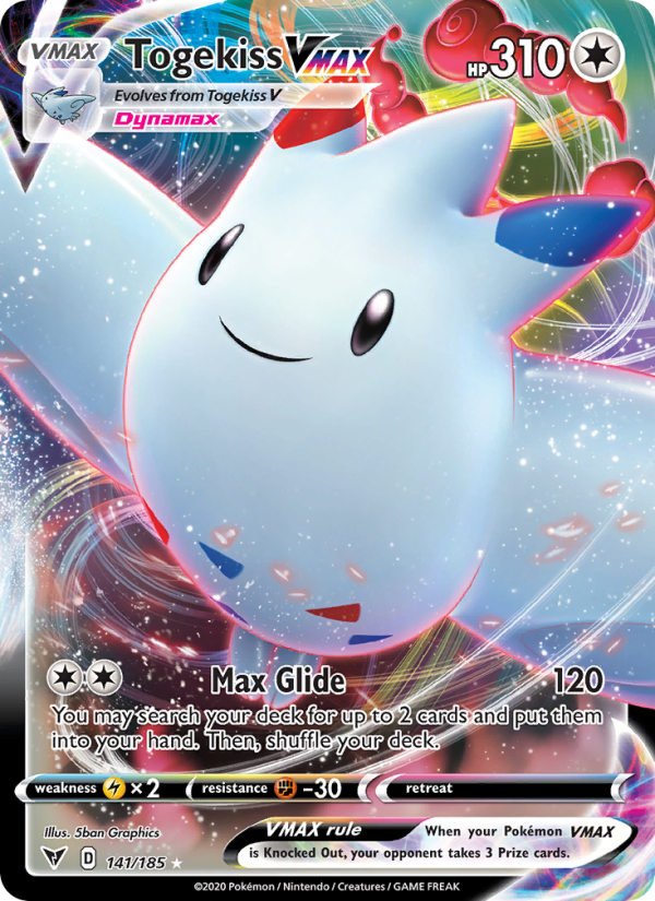 Togekiss VMAX - 141/185 - SWSH4: Vivid Voltage (Holo Rare VMAX) — SWSH04: Vivid Voltage