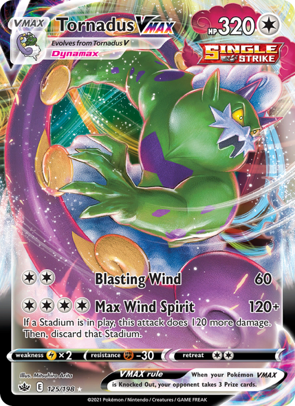 Tornadus VMAX - 125/198 - SWSH6: Chilling Reign (Holo Rare VMAX) — SWSH06: Chilling Reign