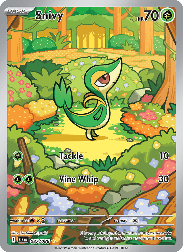 Snivy - 087/86 - SV10.5B: Black Bolt (Illustration rare) — SV: Black Bolt