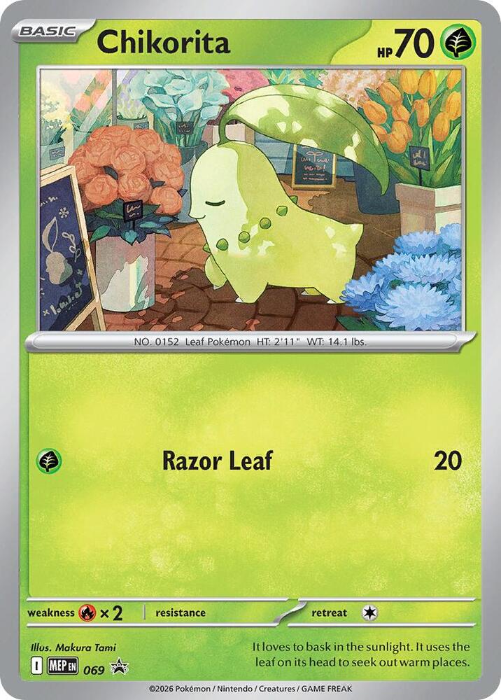 Chikorita - 069/0 - MEP: MEP Black Star Promos (Promo) — ME: Mega Evolution Promo