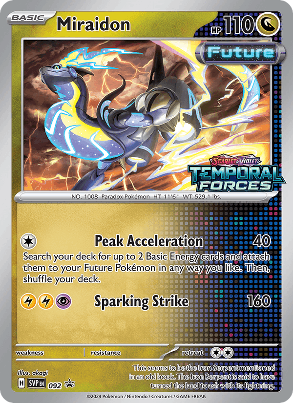 Miraidon - 092/225 - SVP: SVP Black Star Promos (Promo) — SV: Scarlet & Violet Promo Cards