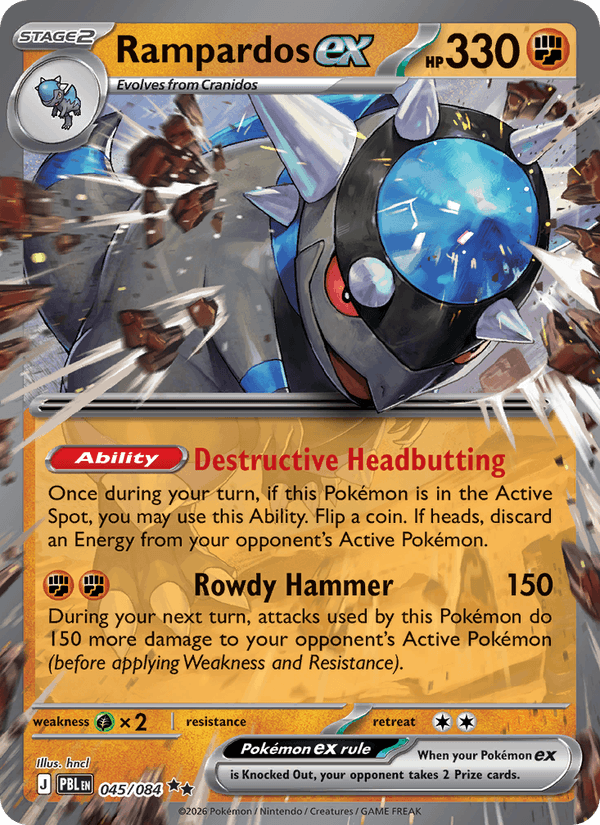Rampardos ex - 045/84 - ME05: Pitch Black (Double rare) — ME05: Pitch Black