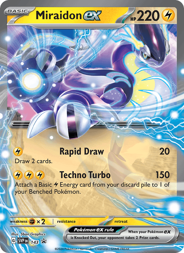 Miraidon ex - 143/225 - SVP: SVP Black Star Promos (Promo) — SV: Scarlet & Violet Promo Cards