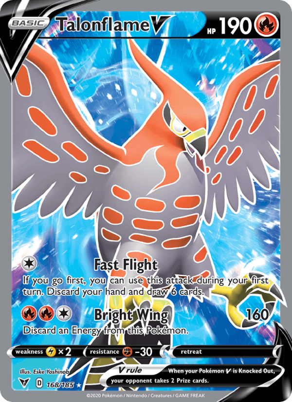 Talonflame V - 168/185 - SWSH4: Vivid Voltage (Ultra Rare) — SWSH04: Vivid Voltage