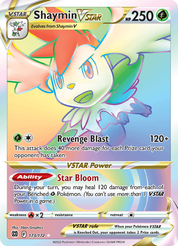 Shaymin VSTAR - 173/172 - SWSH9: Brilliant Stars (Secret Rare) — SWSH09: Brilliant Stars