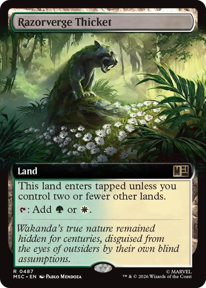 Razorverge Thicket (Extended Art) - 487 (R) — TIERRAS