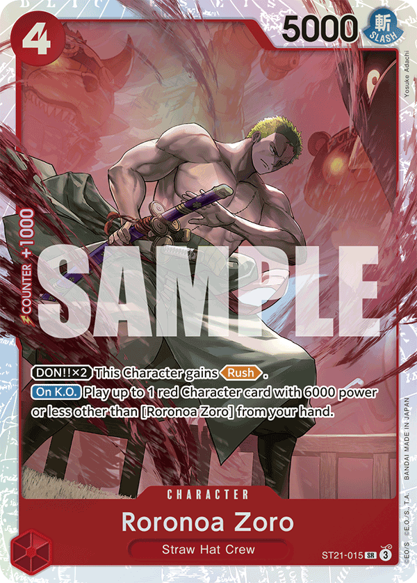 Roronoa Zoro - ST21-015 - GEAR5 [ST21] (SR) — Starter Deck EX: Gear 5
