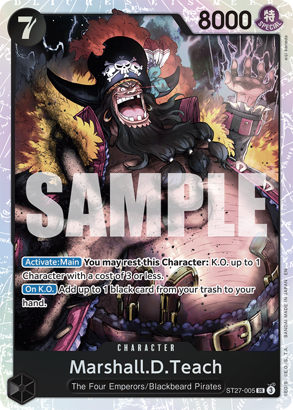 Marshall.D.Teach - ST27-005 - BLACK Marshall.D.Teach [ST27] (SR) — Starter Deck 27: BLACK Marshall.D.Teach