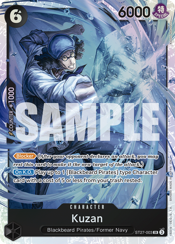 Kuzan - ST27-003 - BLACK Marshall.D.Teach [ST27] (SR) — Starter Deck 27: BLACK Marshall.D.Teach