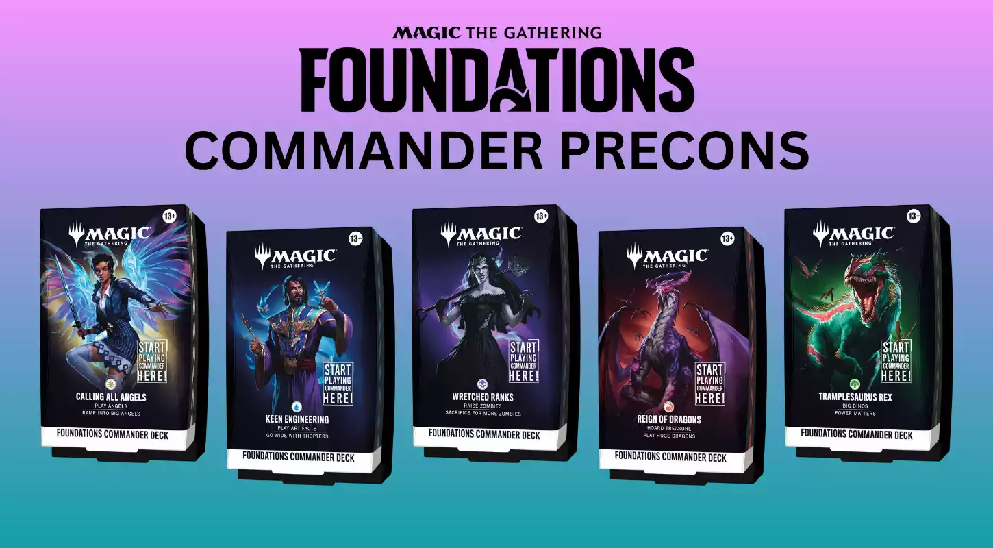 Magic the Gathering: "Foundations" Commander Deck Master Case 5ct. - ENGLISH  ALL DECKS — Magic The Gathering TCG