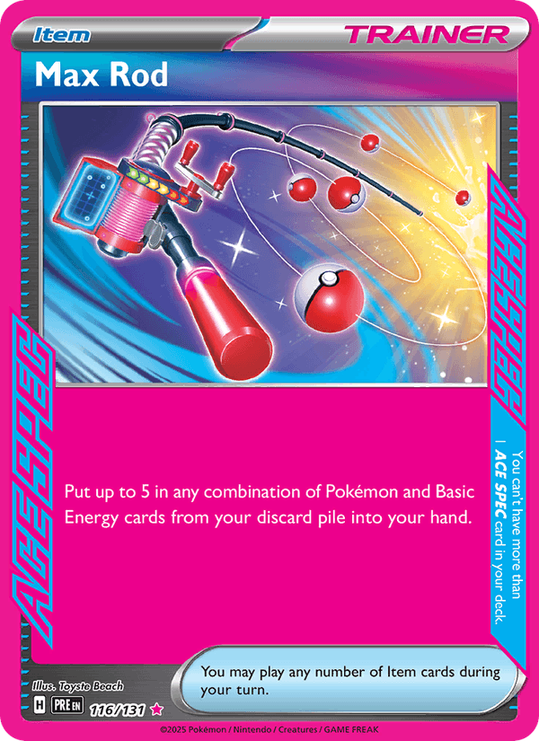 Max Rod - 116/131 - SV08.5: Prismatic Evolutions (ACE SPEC Rare) — SV: Prismatic Evolutions